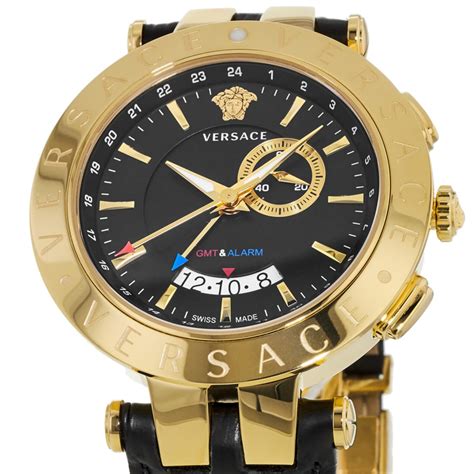 versace v-race gmt alarm quartz watch|Versace Watches for Men .